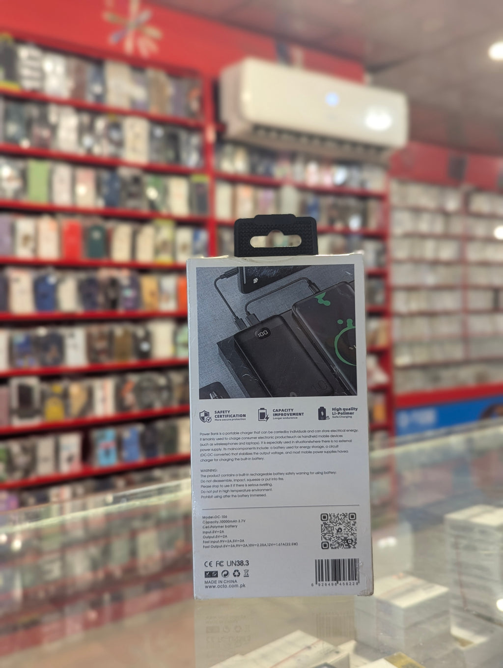 Octo OC-106 10000mAh 22.5W Fast Charging Power Bank with LED Display | Dual Output | PD & QC Support