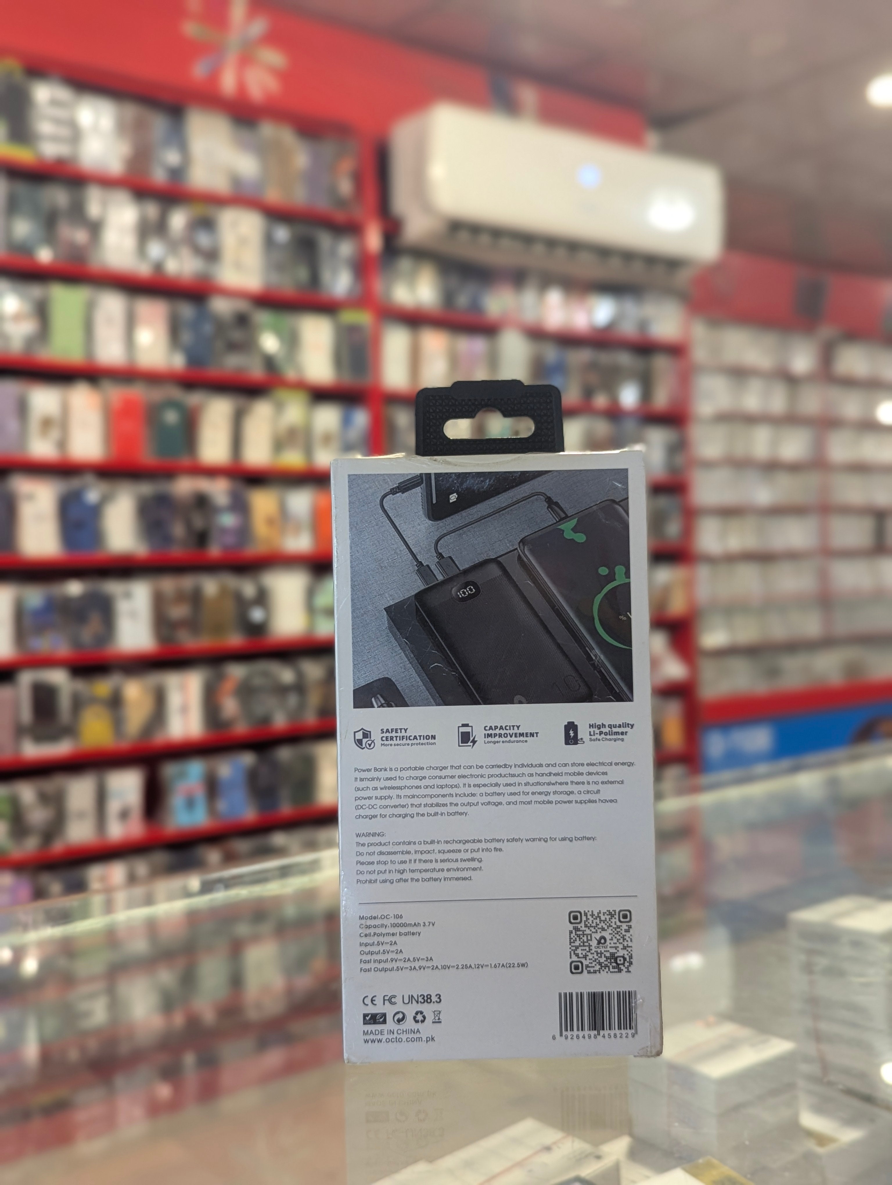 Octo OC-106 10000mAh 22.5W Fast Charging Power Bank with LED Display | Dual Output | PD & QC Support