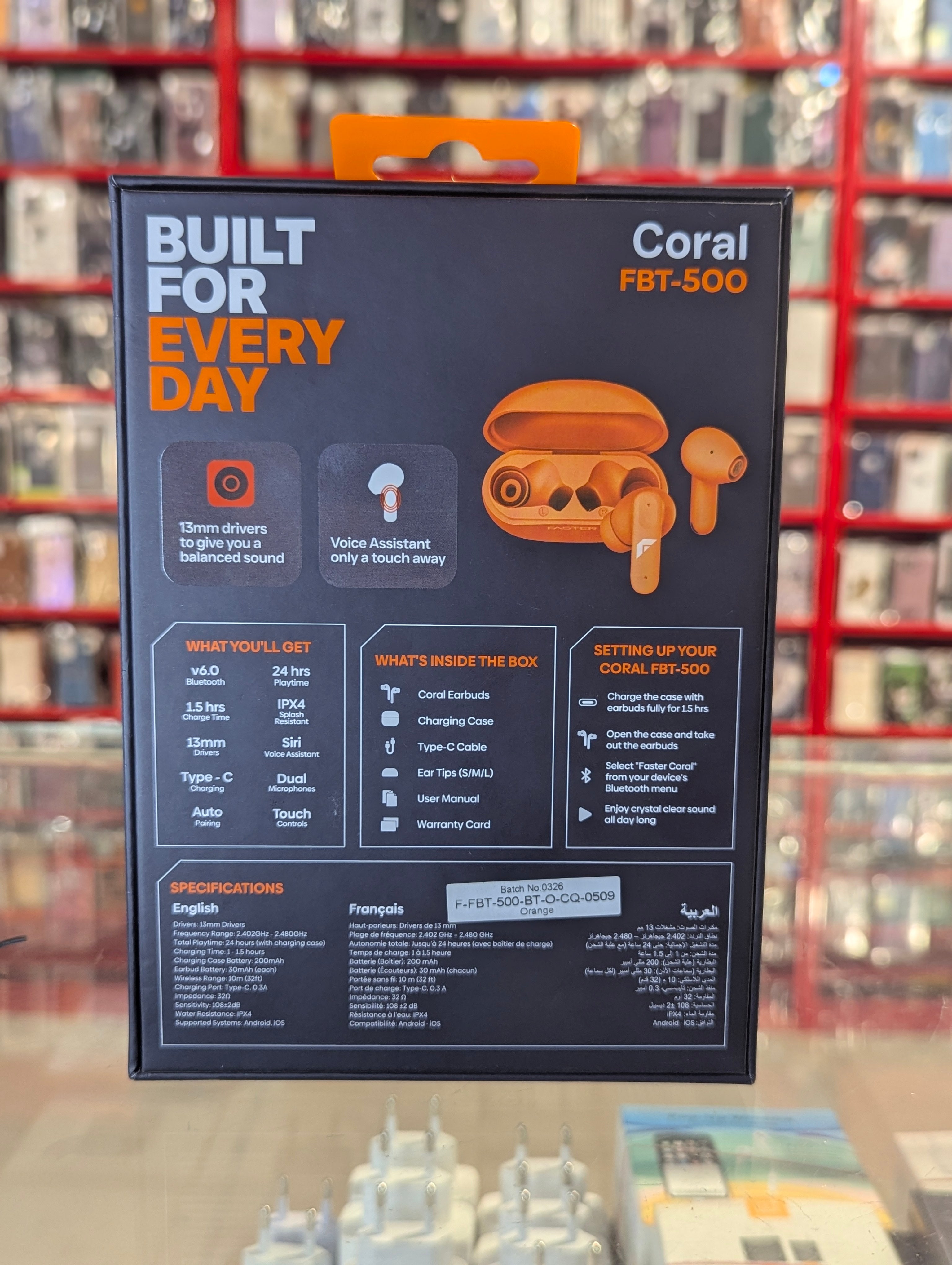 Faster Coral FBT-500 - Back Specifications