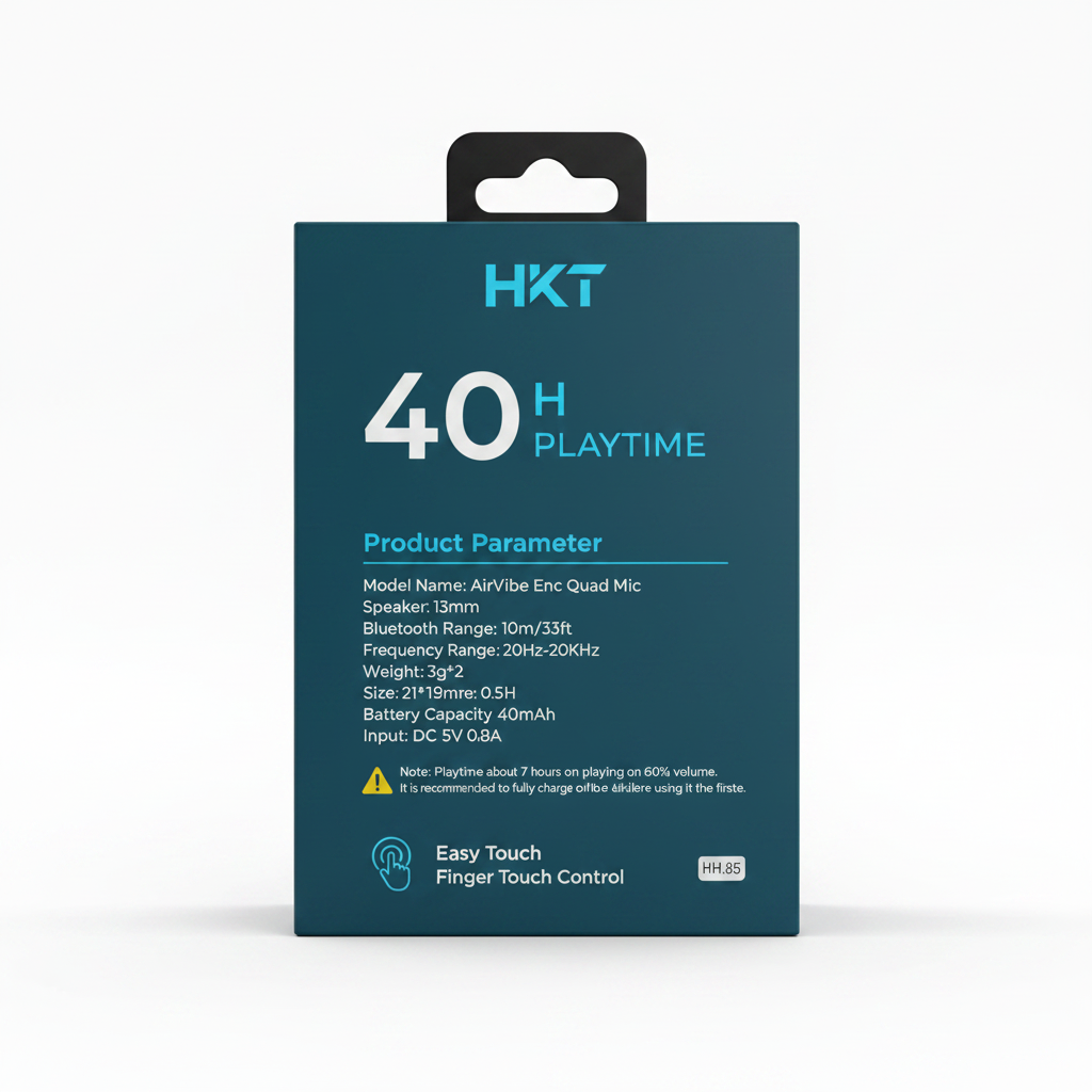 HKT AirVibe 40H Side White Background