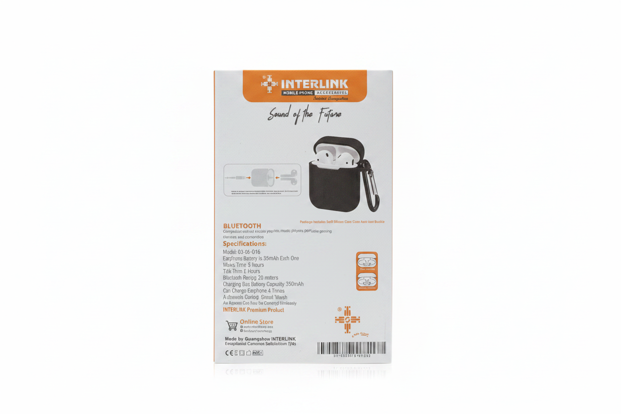 Interlink Elite Airpods back specifications view