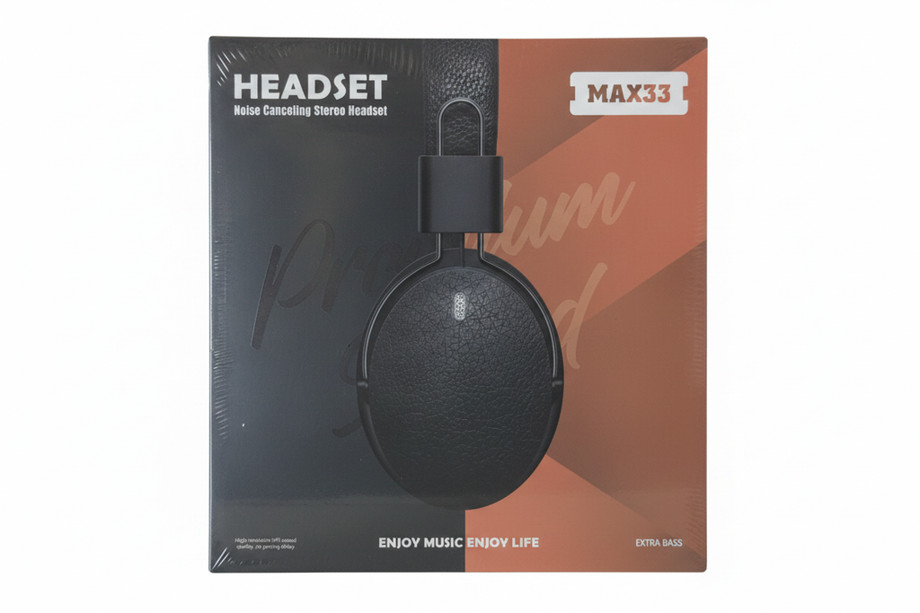 MAX33 Noise Canceling Stereo Headset front view