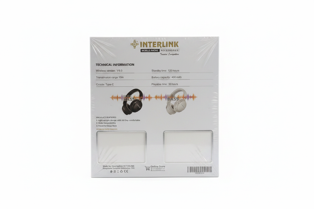 Interlink Vision Pro Wireless Headphones back technical information