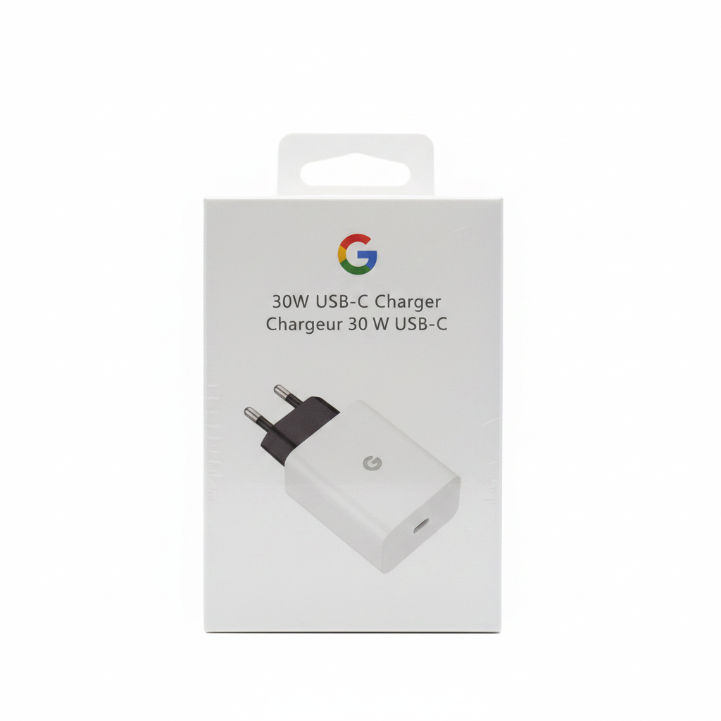 Google 30W USB-C Charger White Background
