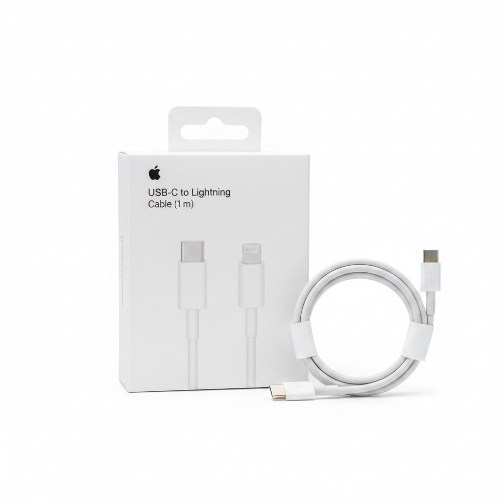 Apple USB-C to Lightning Cable White Background