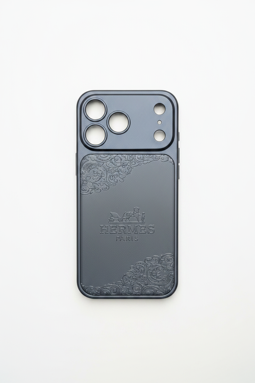 Hermes Paris iPhone Case Navy Blue