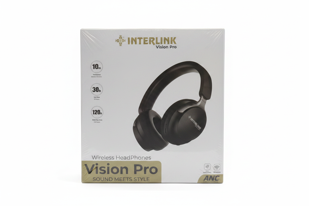 Interlink Vision Pro Wireless Headphones front view