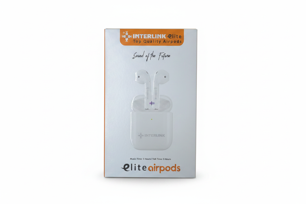 Interlink Elite Airpods front view white background