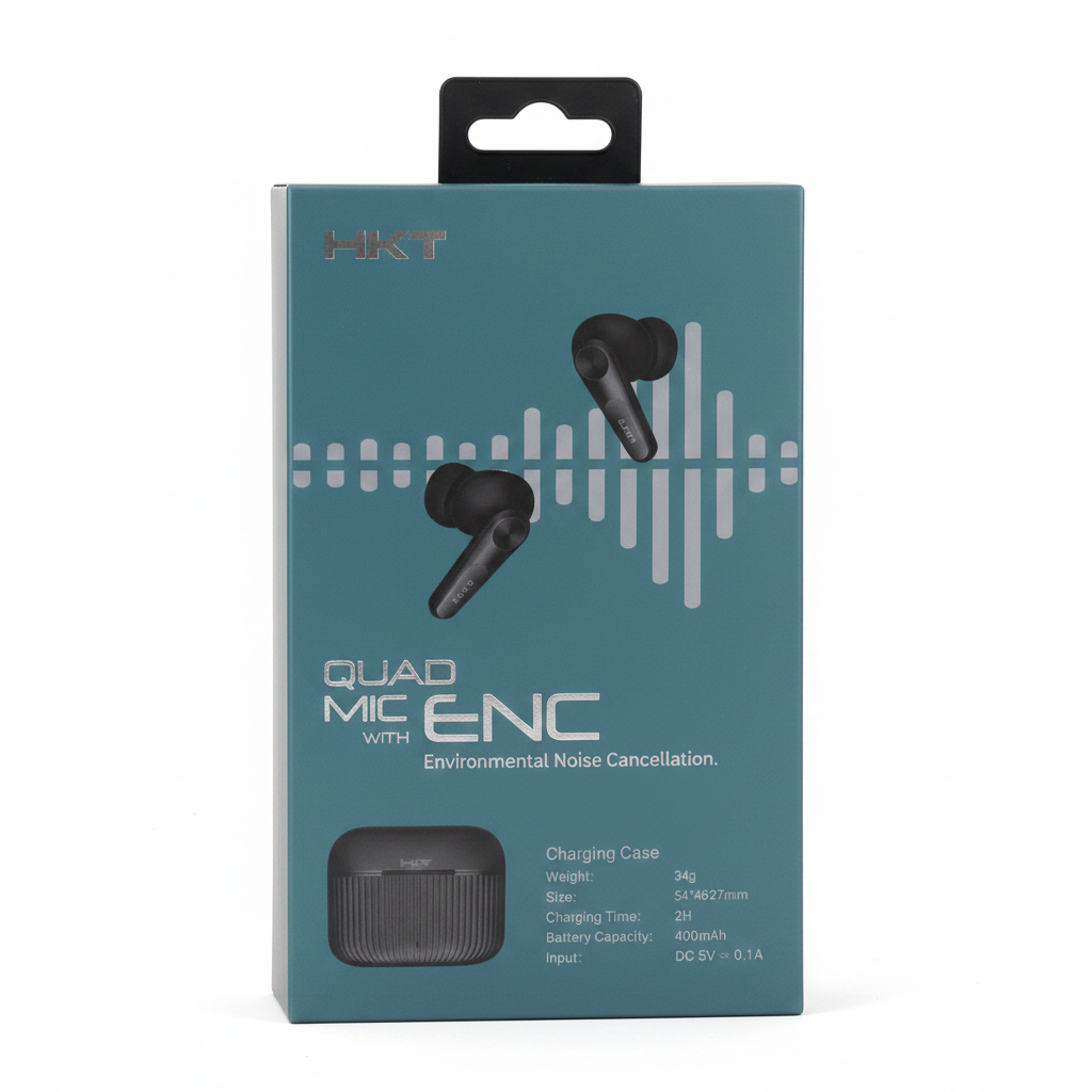 HKT AirVibe Quad Mic ENC White Background