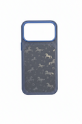 iPhone 17 Pro Max Blue Horse Pattern Case
